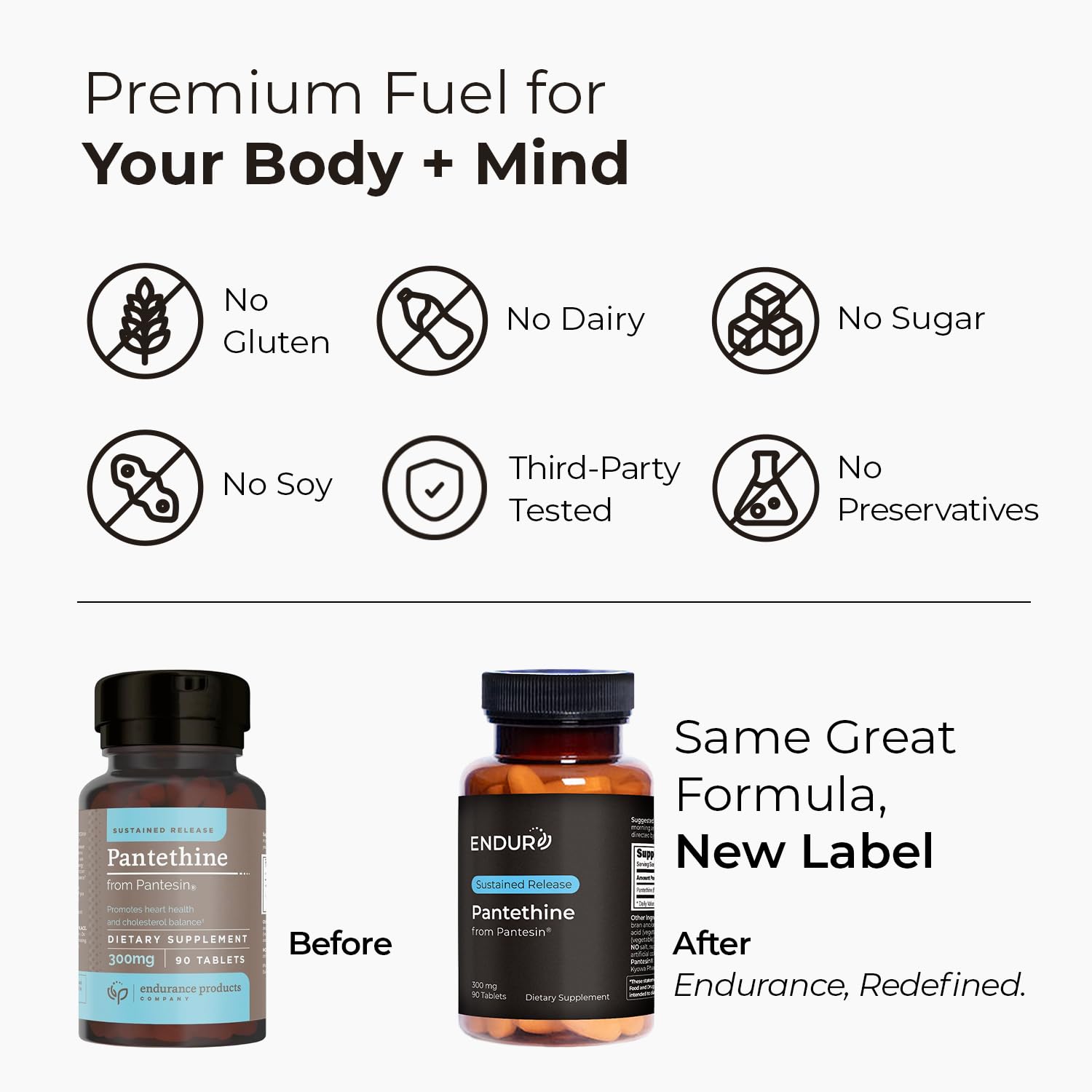 Endur Pantethine packaging front label