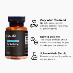 Gluten-free vegan Endur Pantethine bottle