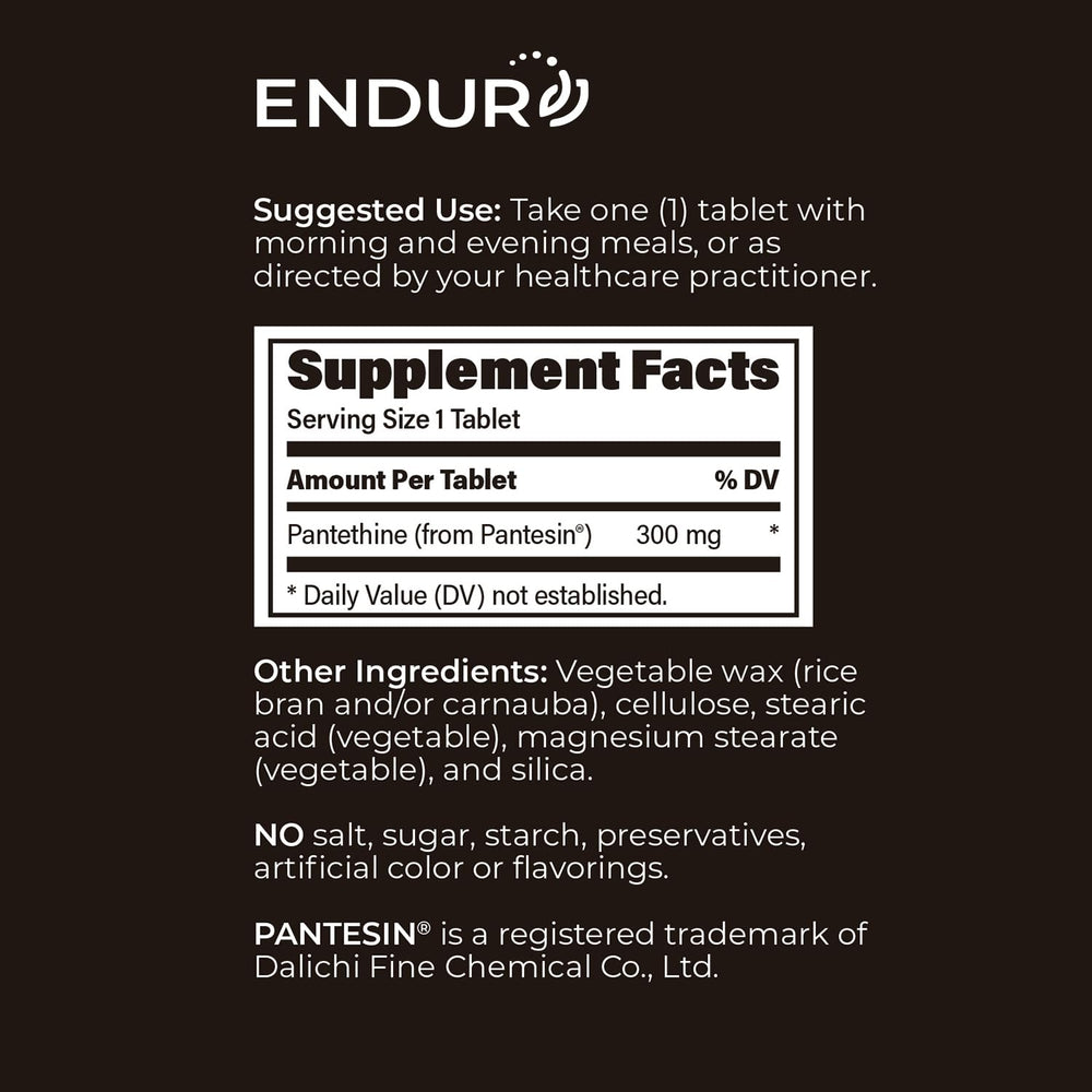 Endur Pantethine daily dosing concept image