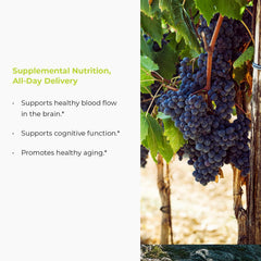 Illustration of Endur Resveratrol's immediate-release chewable, softgel and tablet forms
