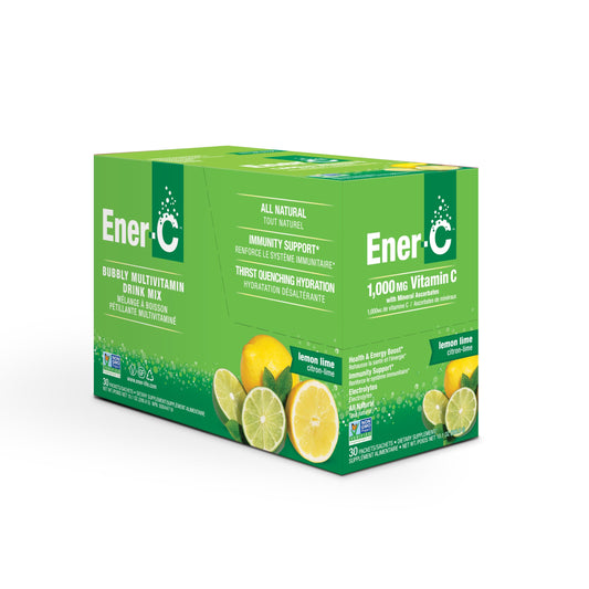 Ener-C Lemon Lime packaging showing 30-count packets