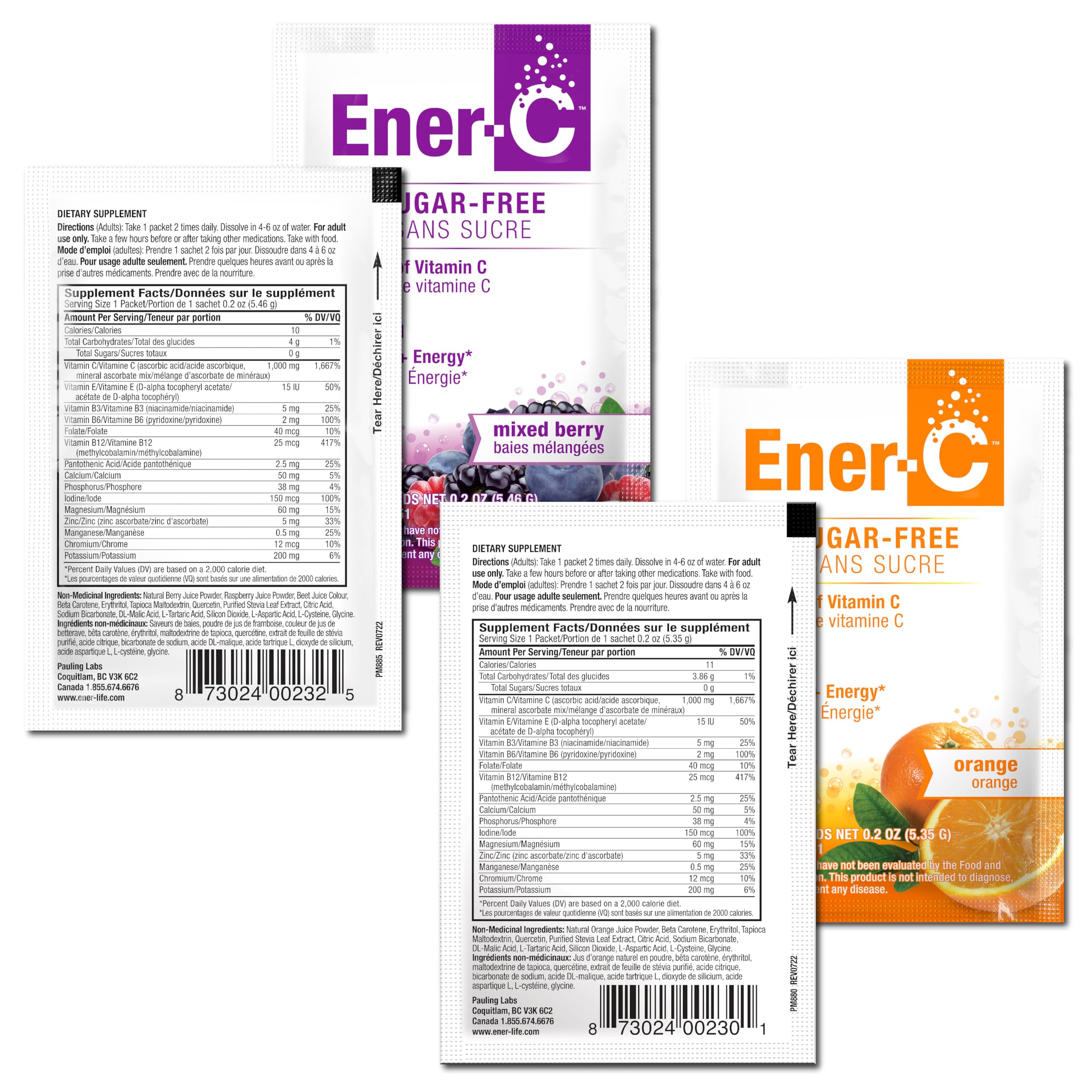 Vegan and gluten-free Ener-C vitamin powder