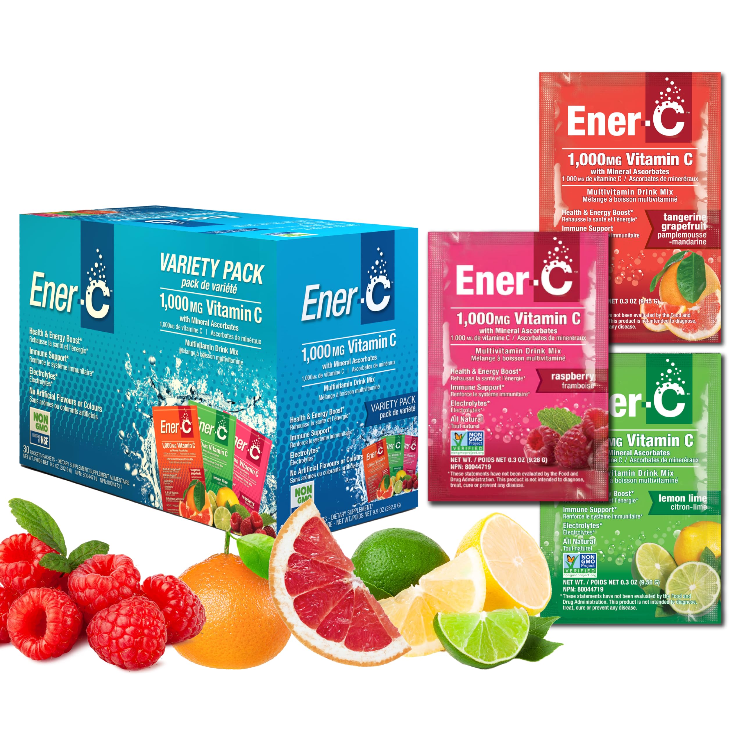 Ener-C vitamin C drink mix sachets for on-the-go immunity