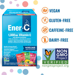 Ener-C Variety Pack packaging and single-serve sachets