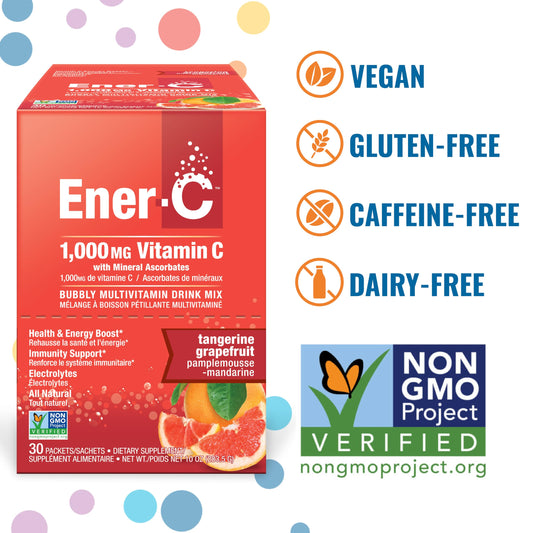 Ingredients panel and non GMO vegan gluten free icons