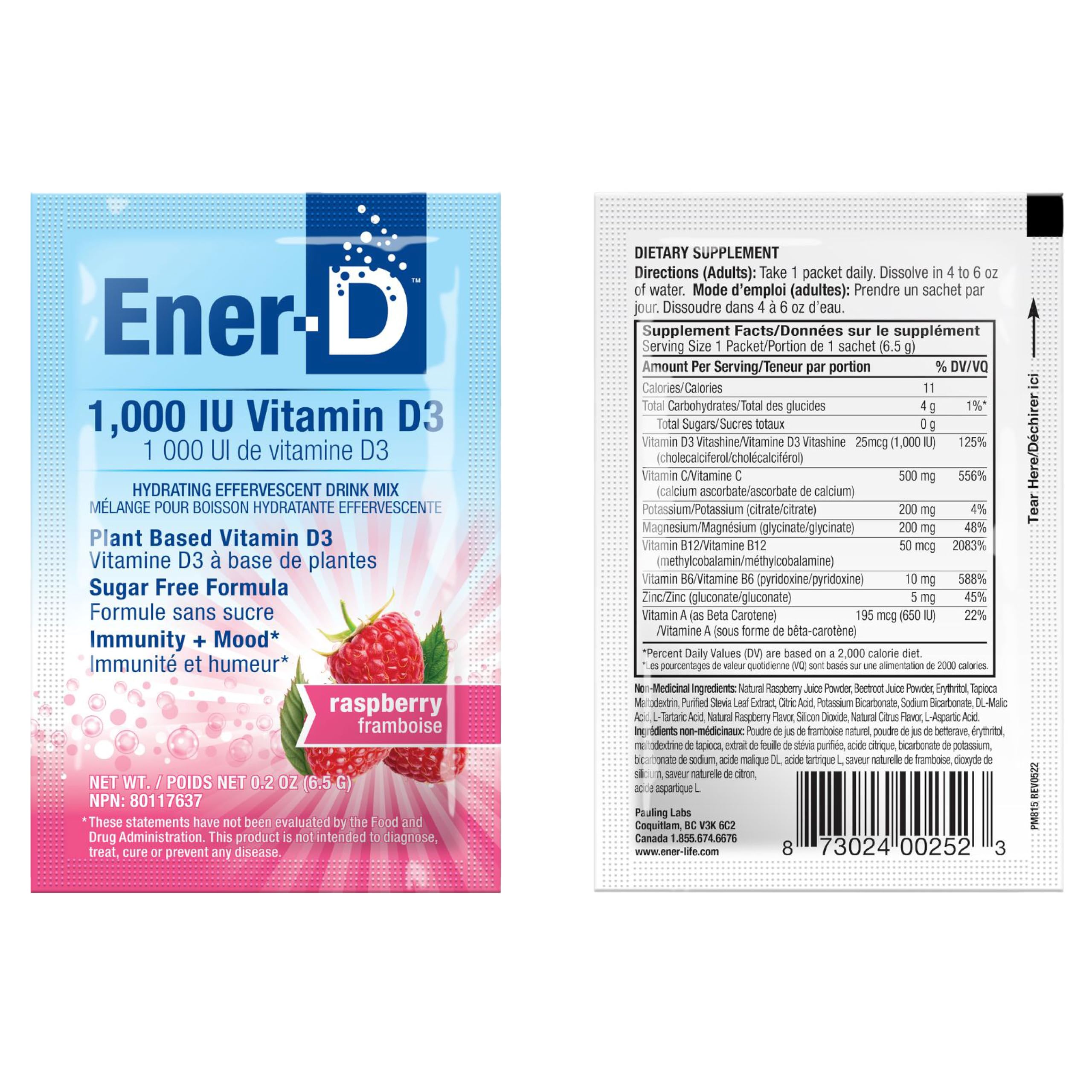 Zinc, Vitamin C, and magnesium in Ener-D immune support