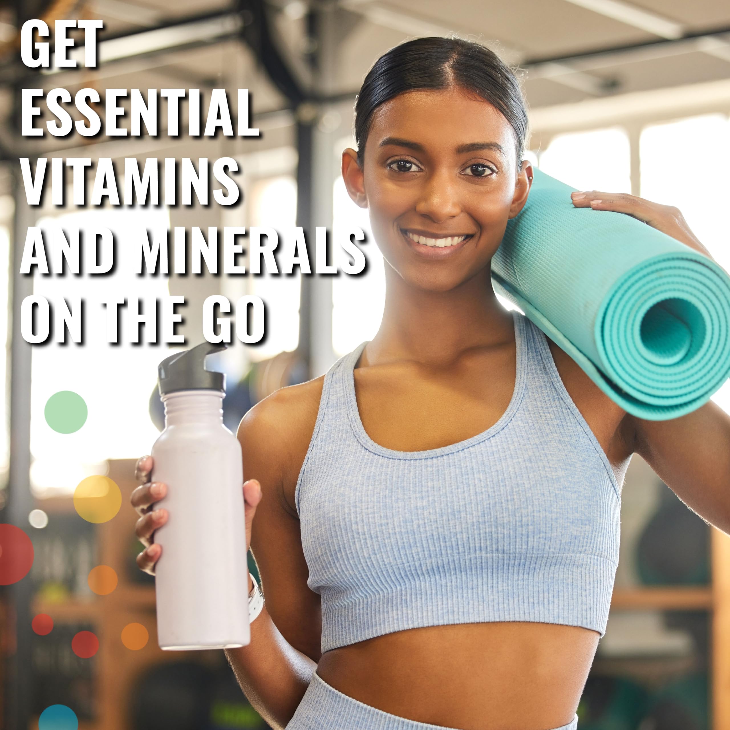 Glass of prepared Ener-D orange multivitamin drink