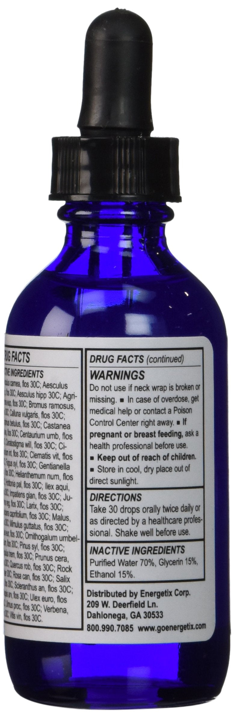 Bottled remedy with nature-inspired background