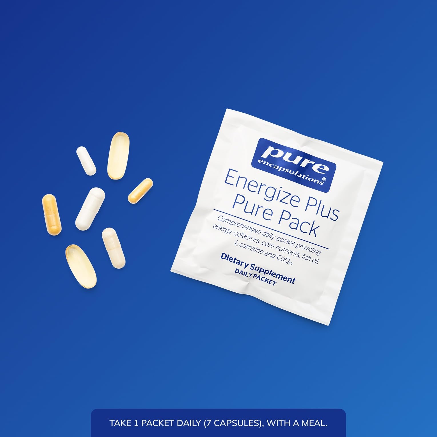 Energize Plus Pure Pack label and packaging close-up