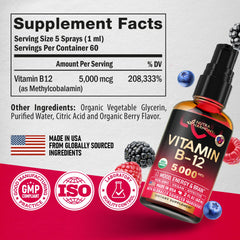 Person energized with B12 spray for focus and mood