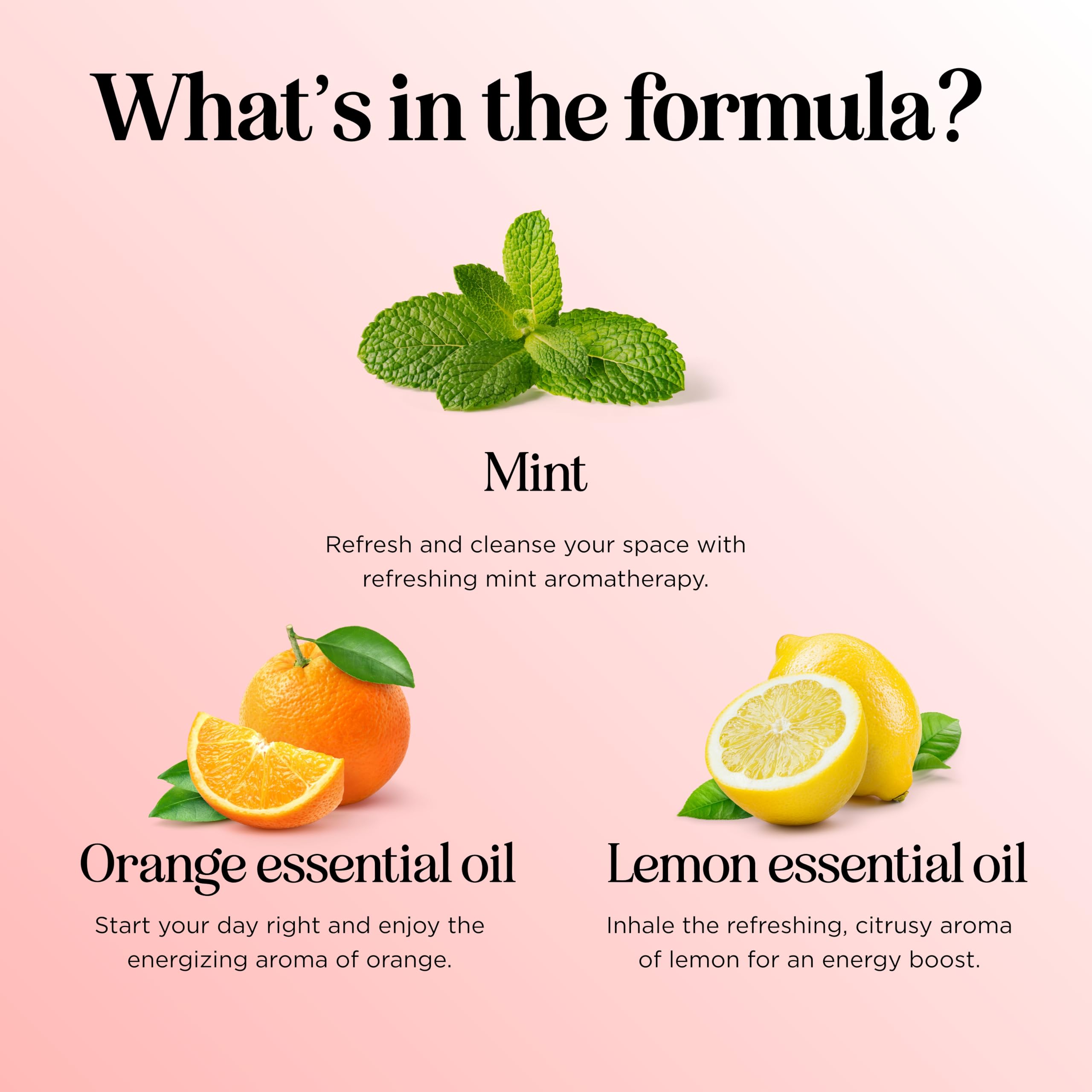 Energetic citrus aroma for diffuser in a living room setting