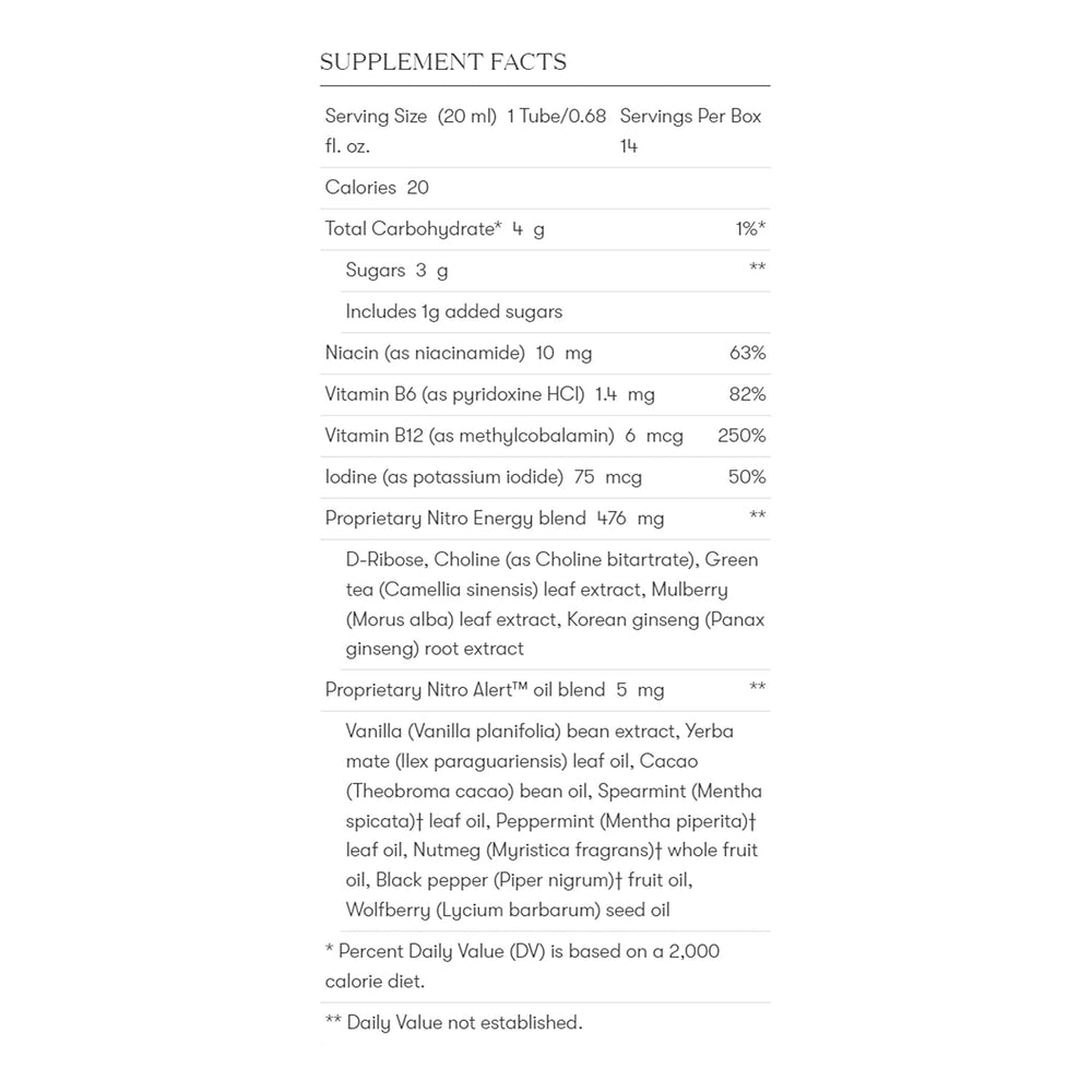 Green tea extract and Korean ginseng ingredients in NingXia Nitro