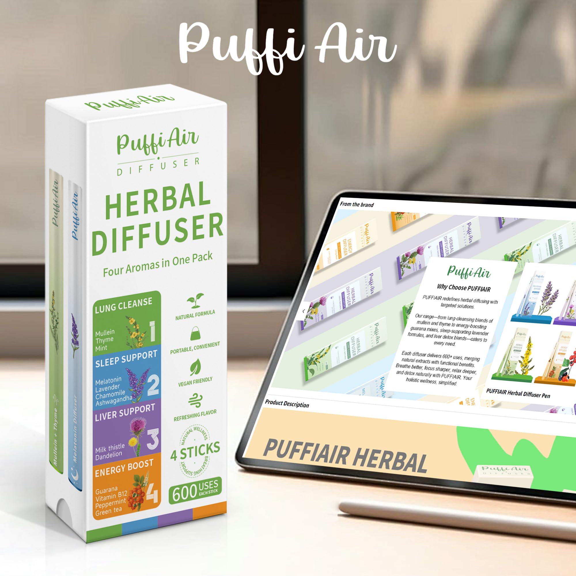 Portable energy diffuser for on-the-go use