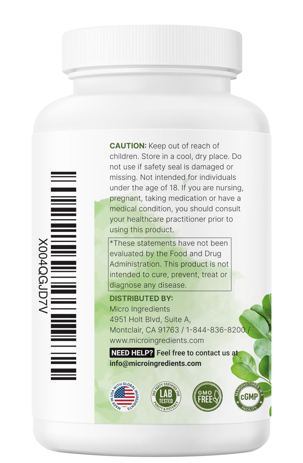 Illustration of energy and immune support benefits from moringa