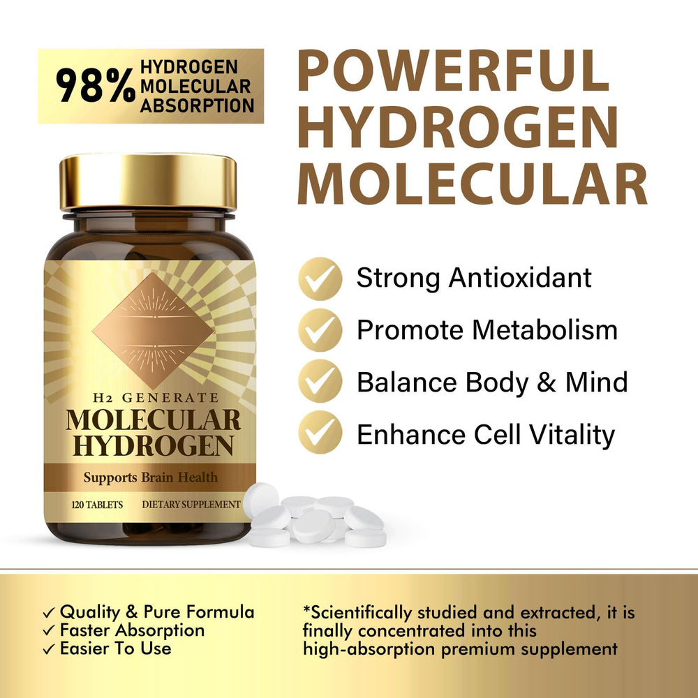 Energy and metabolism boost with hydrogen tablets