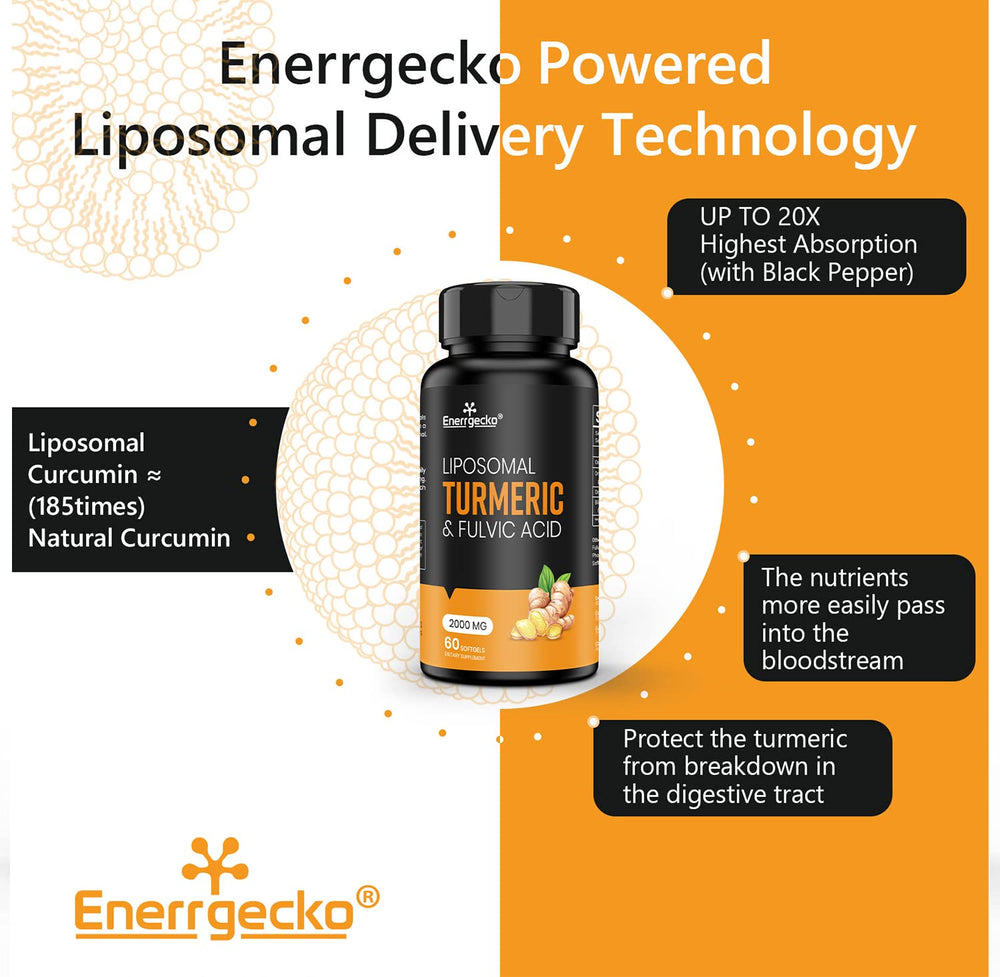 Enerrgecko turmeric-curcumin ingredient close-up emphasizing high-potency formula.