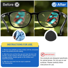 Easy-to-replace CarbonKlean eyeglass cleaner pads
