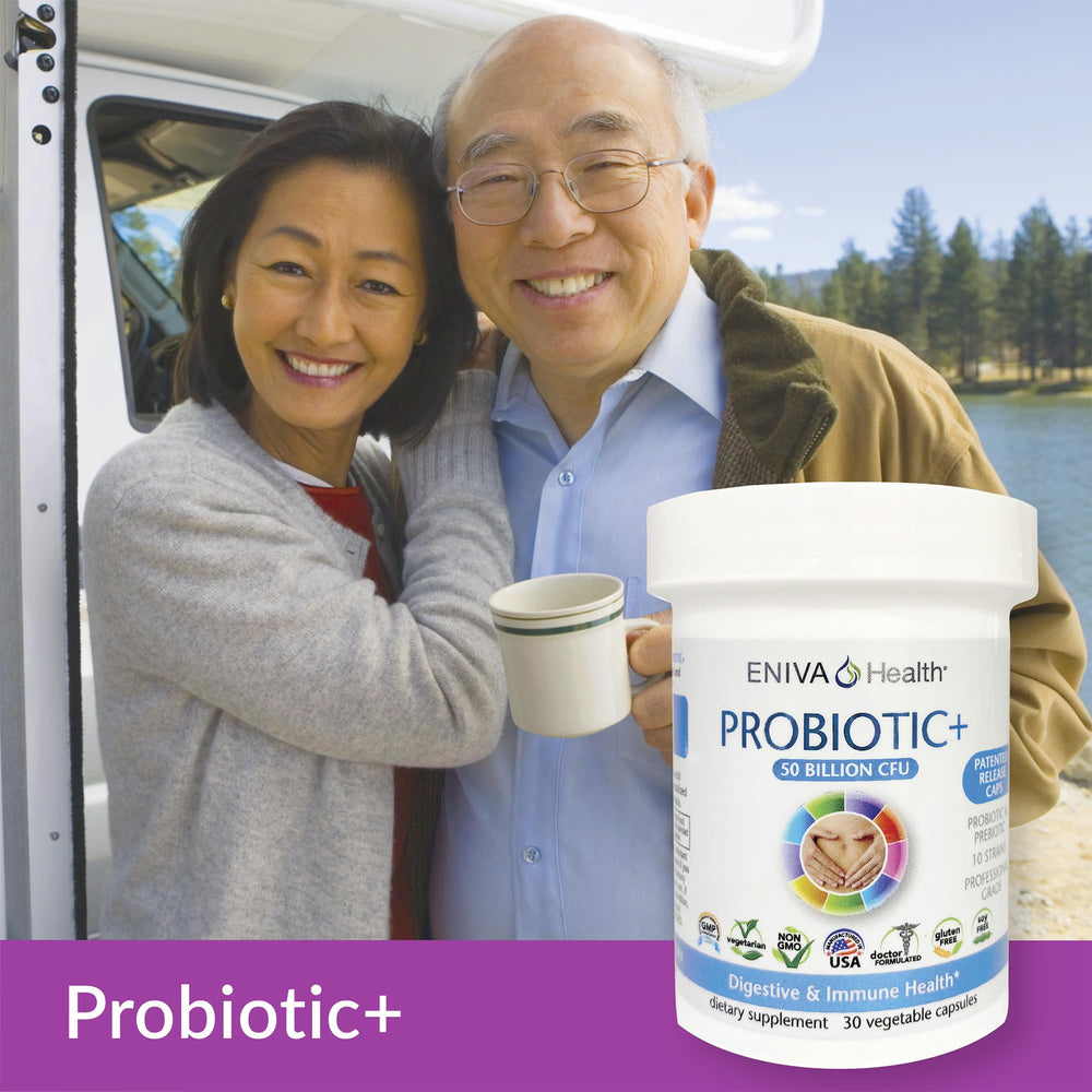 Doctor-formulated Eniva Probiotic bottle label