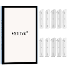 ENNVA metal razor blades pack 10 close-up for precise shaving.