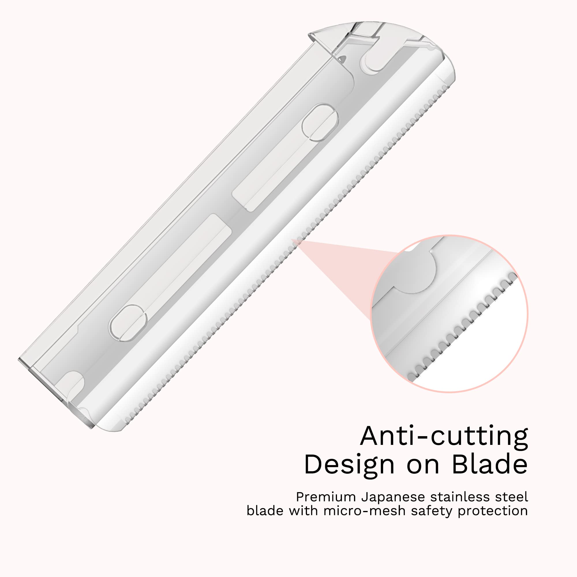 ENNVA stainless steel blades close-up emphasizing durability for repeat use.