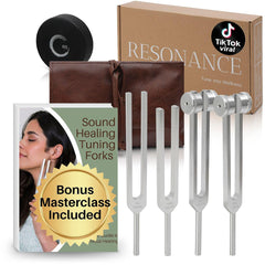 Enso Sensory 128Hz tuning fork ready for relaxation and focus.