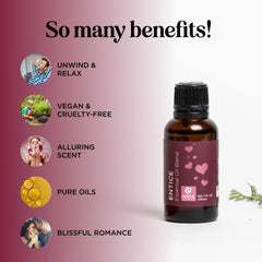 Palmarosa essential oil bottle for Entice blend