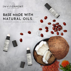 ENVIRONMENT Travel-size roll-on enables quick refreshes during busy routines.