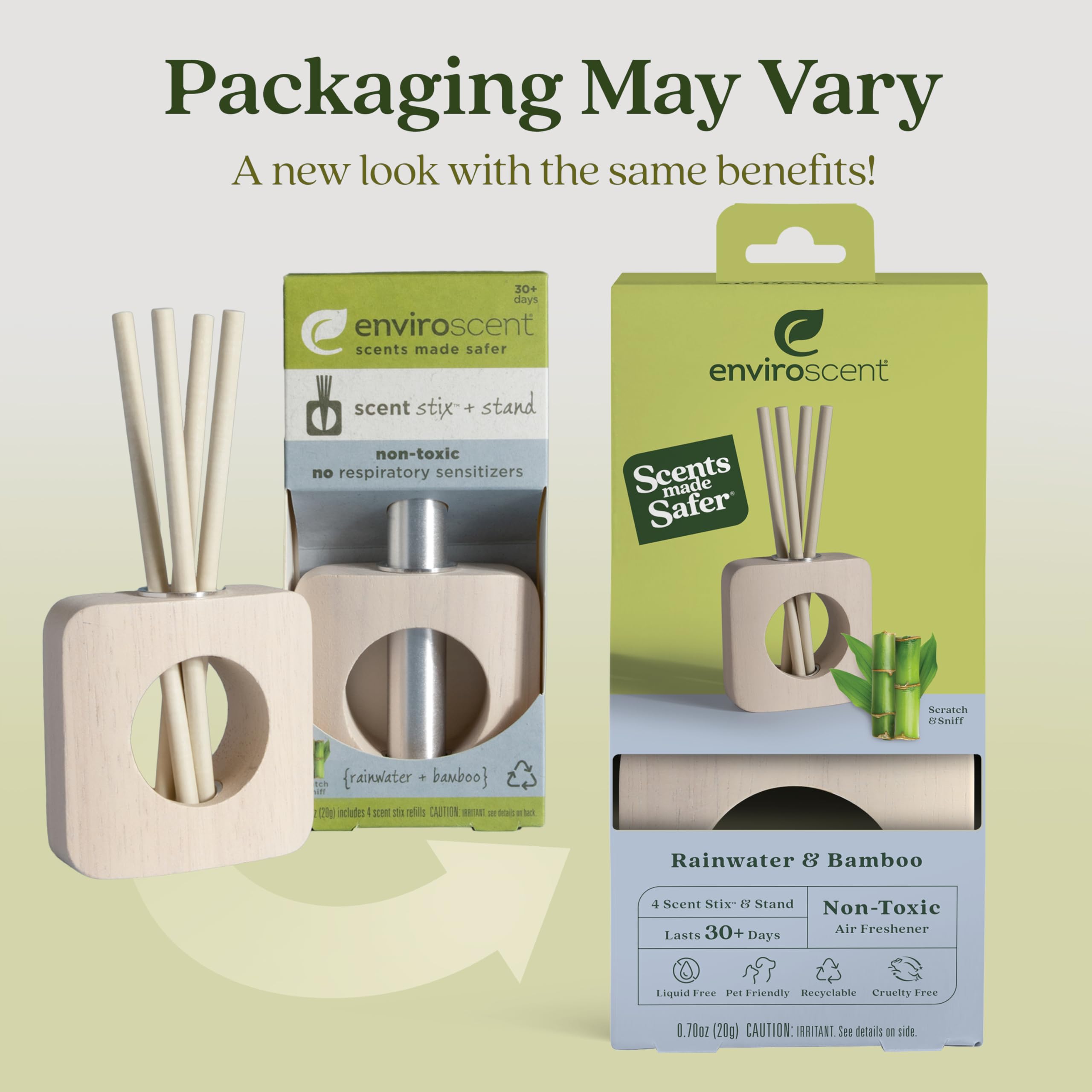 Eco-friendly packaging with mango wood stand and refill