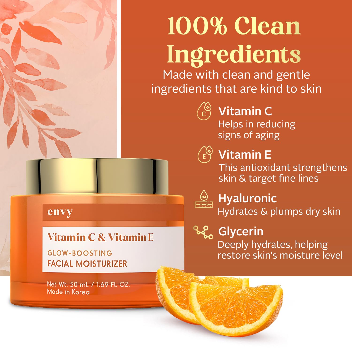 Envy moisturizer applied to cheek demonstrates lightweight hydration and glow.