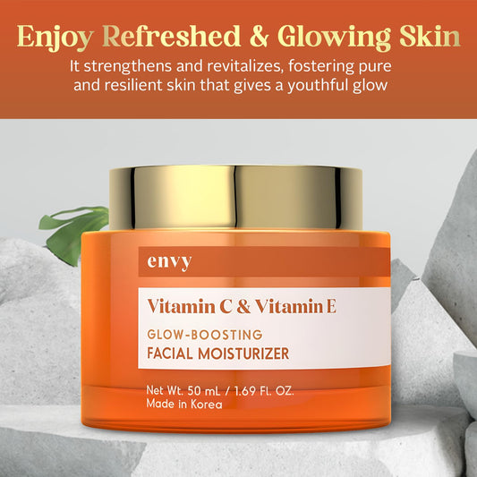Envy moisturizer cream texture close-up shows creamy consistency for smooth application.