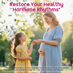 Concept image illustrating hormonal balance and cycle support