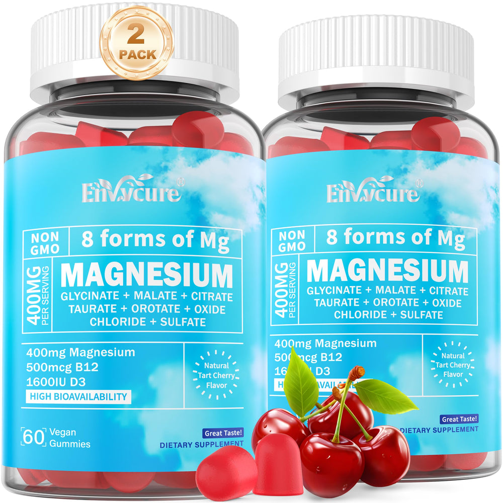 EnvyCure Magnesium Complex Gummies jar-front for vegan calm support