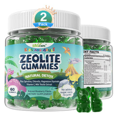 EnvyCure Zeolite Detox Gummies bottle with blueberry flavor for daily vitality and digestion support.