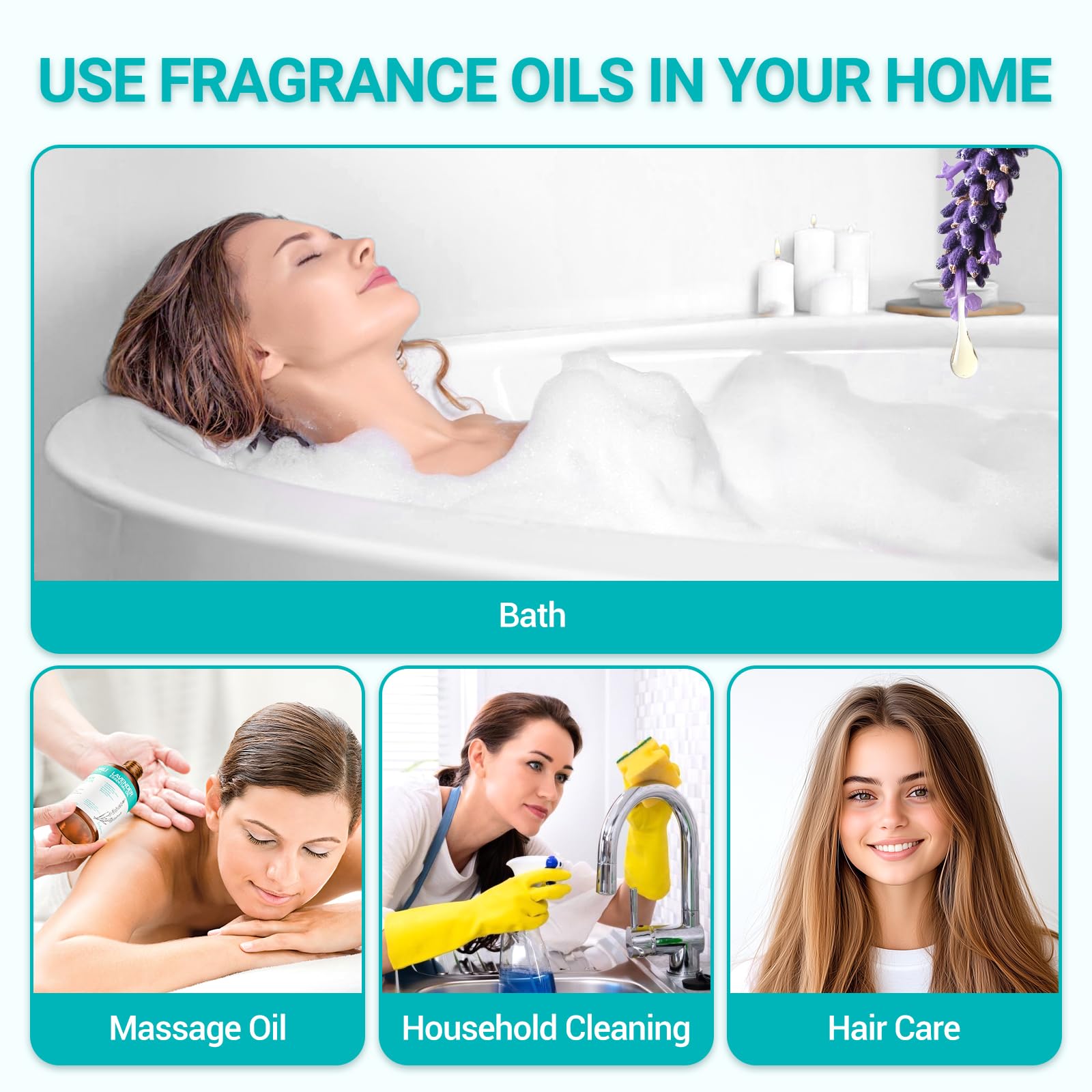 Lavender essential oil in diffuser for aromatherapy
