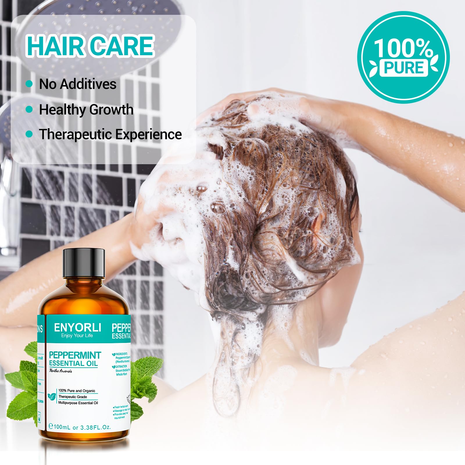 Peppermint oil for hair care