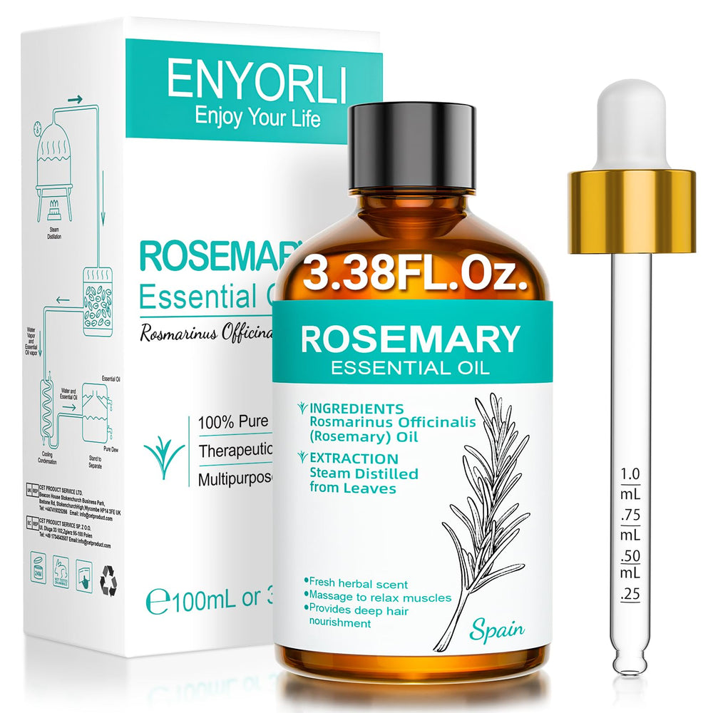 ENYORLI Rosemary Oil 3.38 fl oz bottle front view
