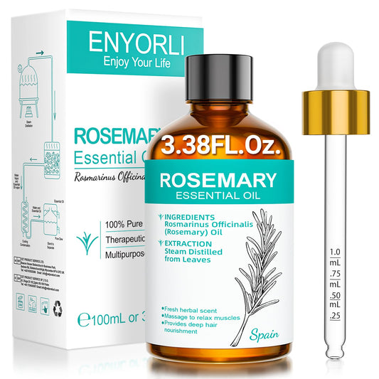 ENYORLI Rosemary Oil 3.38 fl oz bottle front view