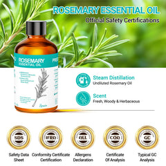 Amber glass bottle with dropper for ENYORLI Rosemary Oil