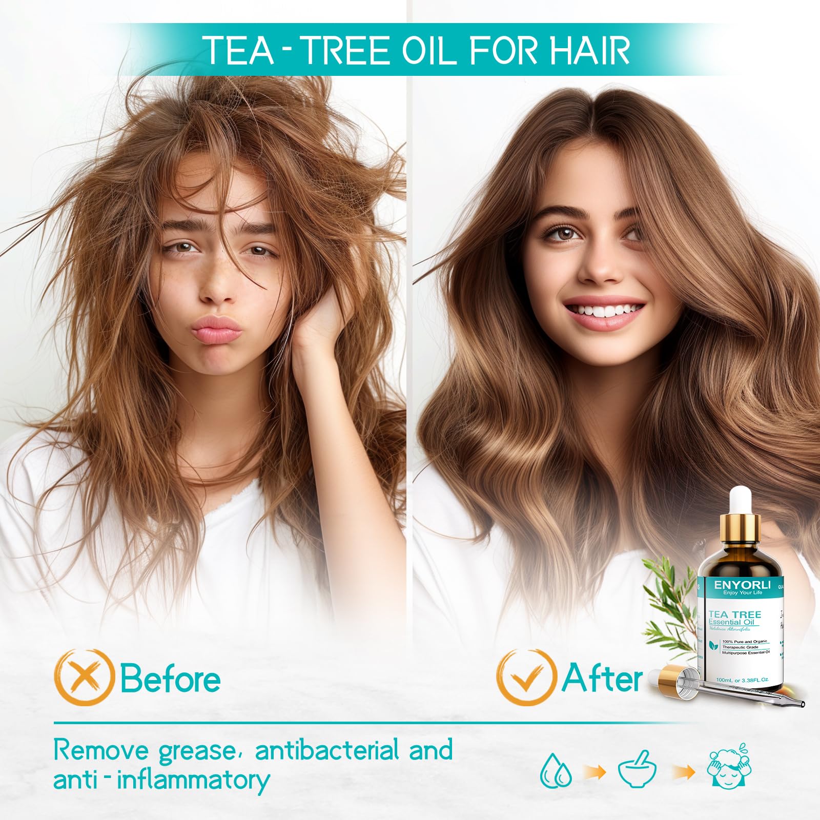 Aromatherapy and diffuser use of ENYORLI Tea Tree Oil