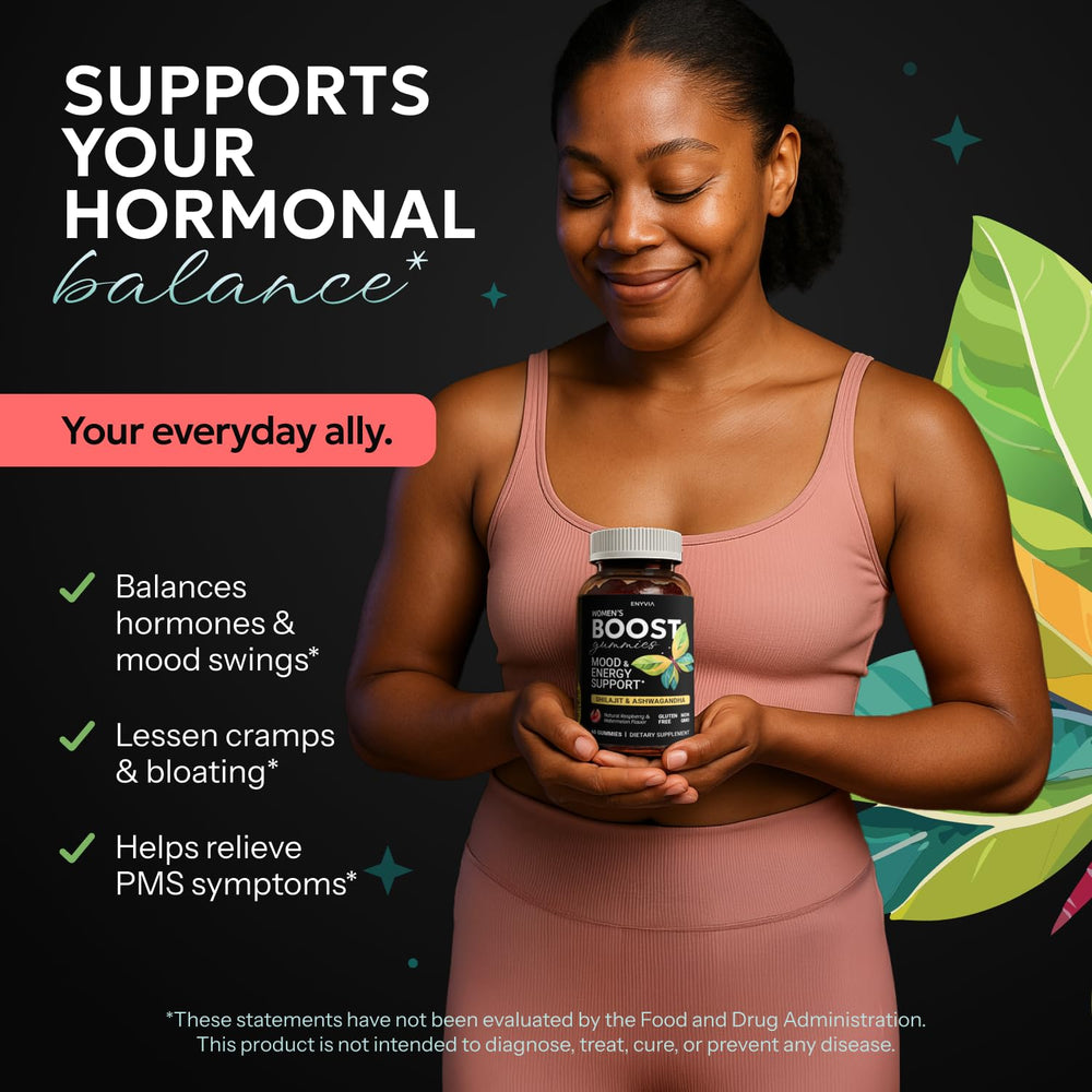 Couple enjoying a moment together with Enyvia gummies (stock image)