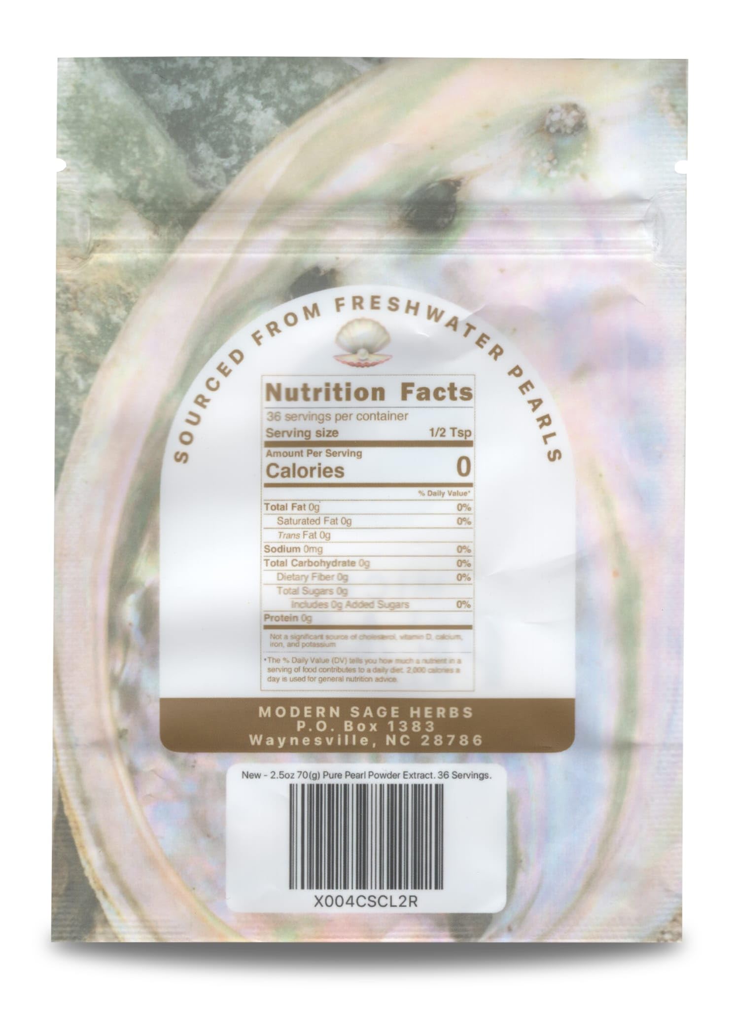 Close-up of enzymatically activated nano pearl powder