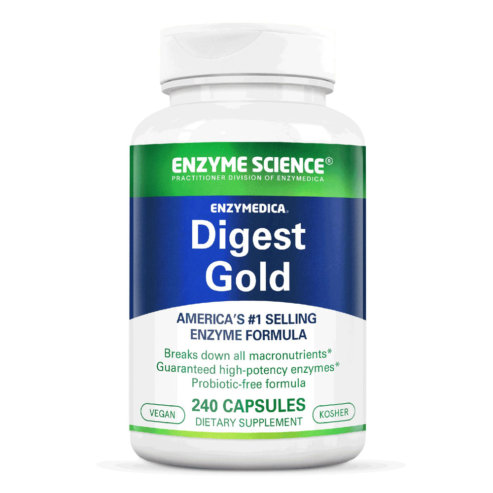 Bottle of Enzyme Science Digest Gold 240 capsules