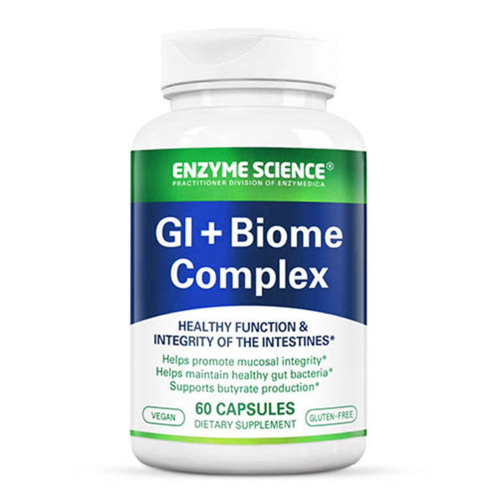 Enzyme Science GI + Biome Complex bottle front label