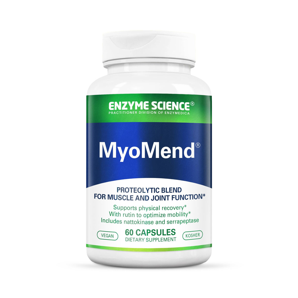 Bottle of Enzyme Science Myomend 60 capsules