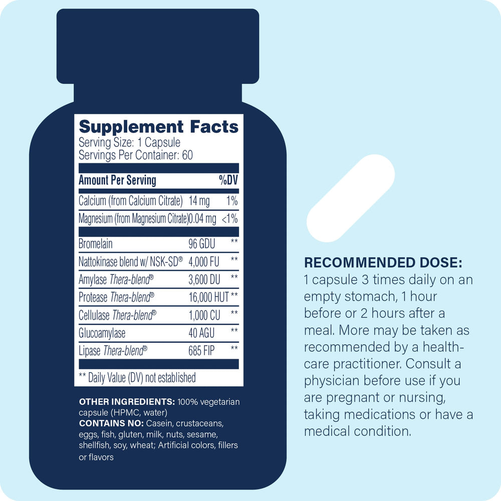 Enzyme Science Nattokinase Pro capsules close-up highlighting vegan formula
