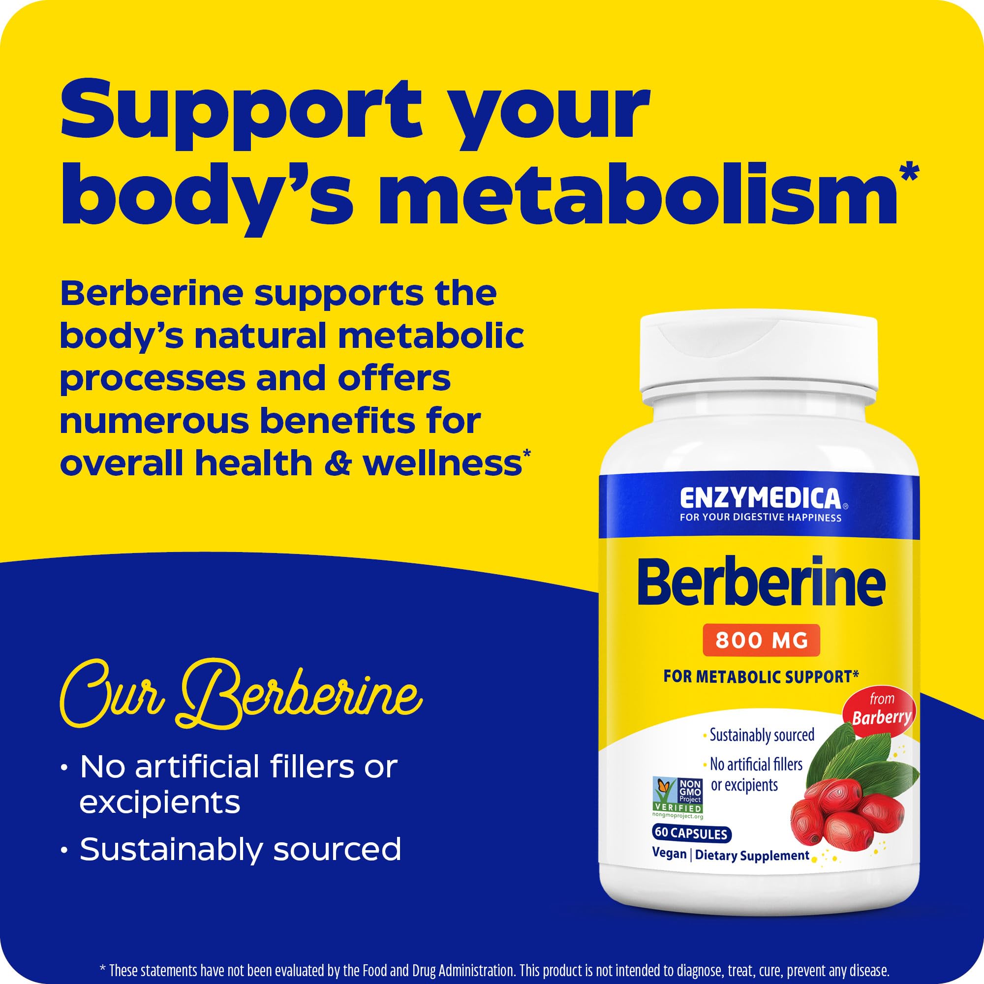 Berberine 95% standardized label