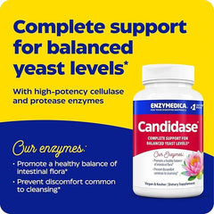 Close-up of Enzymedica Candidase label
