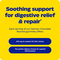 DGL Stomach Soothe labeled as gluten-free, dairy-free, soy-free
