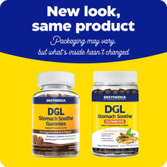 Product shot of Enzymedica DGL Stomach Soothe Gummies display