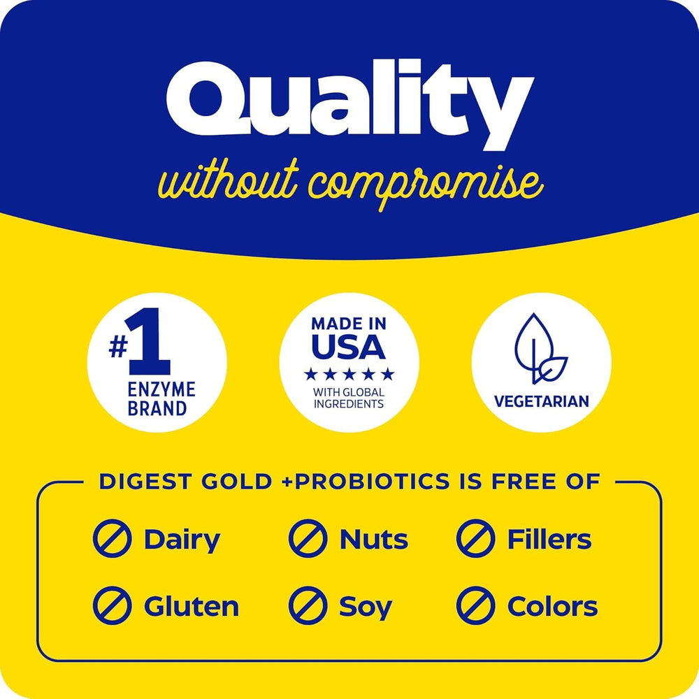 90 capsules per bottle of Enzymedica Digest Gold Plus shown.